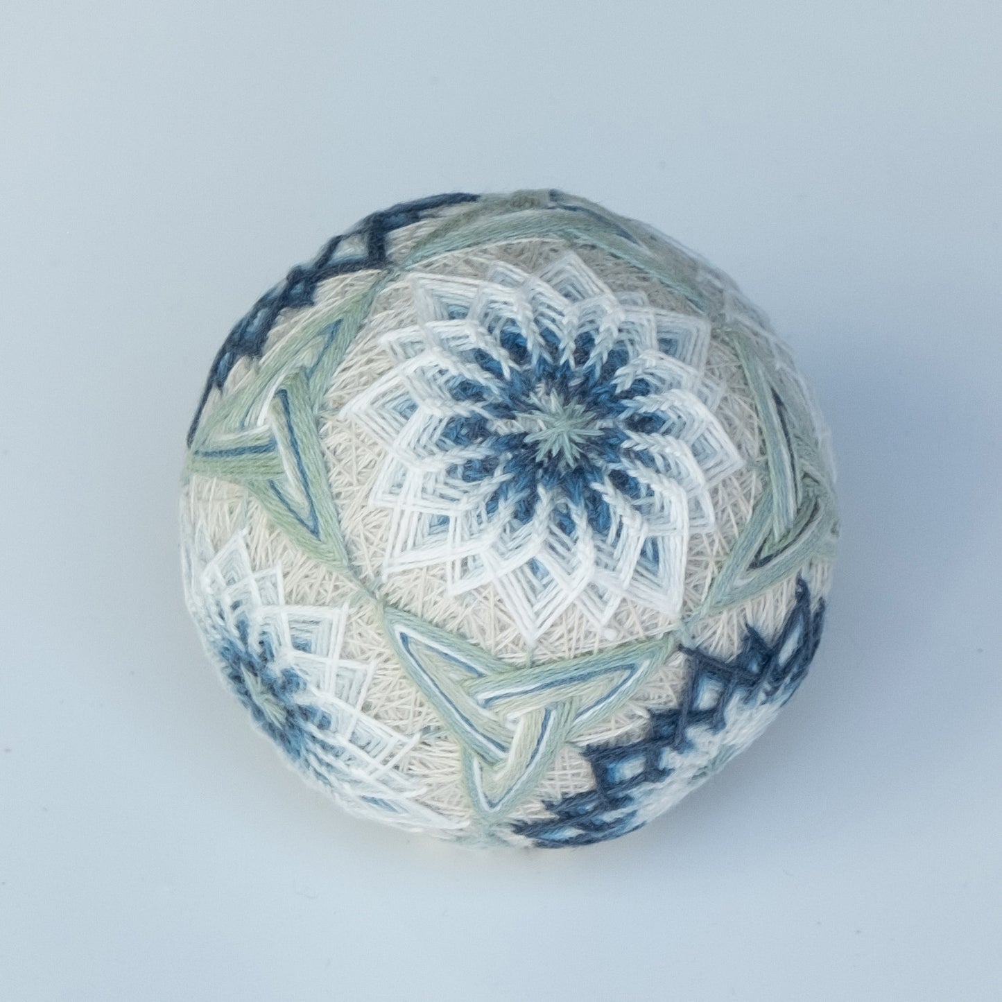 "Refreshing Blue Flower" - Temari Bouquet "Indigo Flowers"