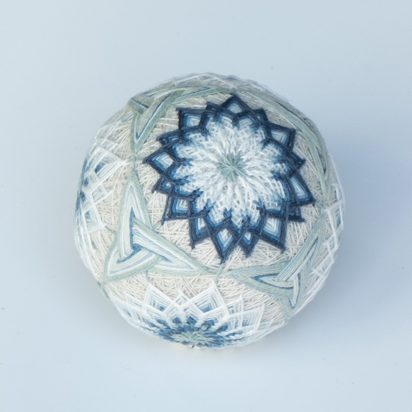 "Refreshing Blue Flower" - Temari Bouquet "Indigo Flowers"