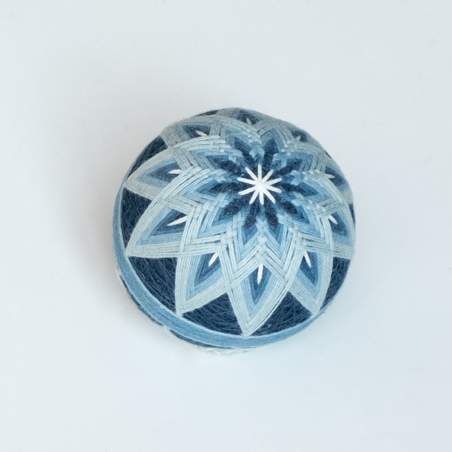 "Ryoka (Cool Blossom)" - Temari Bouquet "Indigo Flowers"