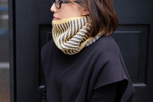 My First Brioche Cowl Pattern (English and Japanese)
