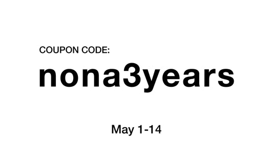 NONA3周年記念 5%OFFクーポンコードのご案内