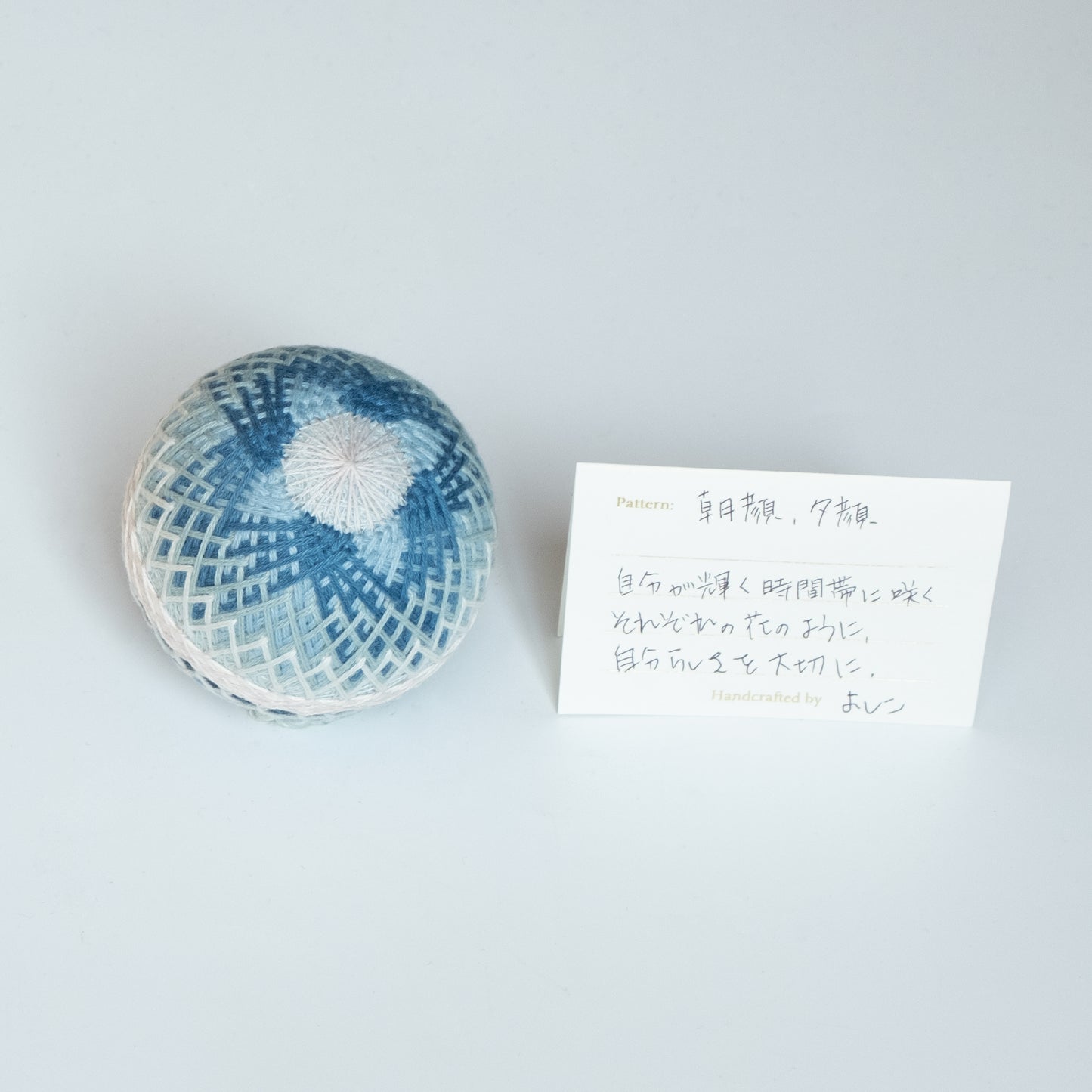"Morning glory, Moonflower" - Temari Bouquet "Indigo Flowers"