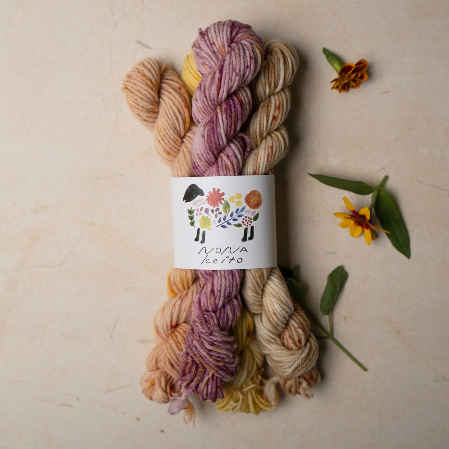 草木染めウールエンブロイダリーセット