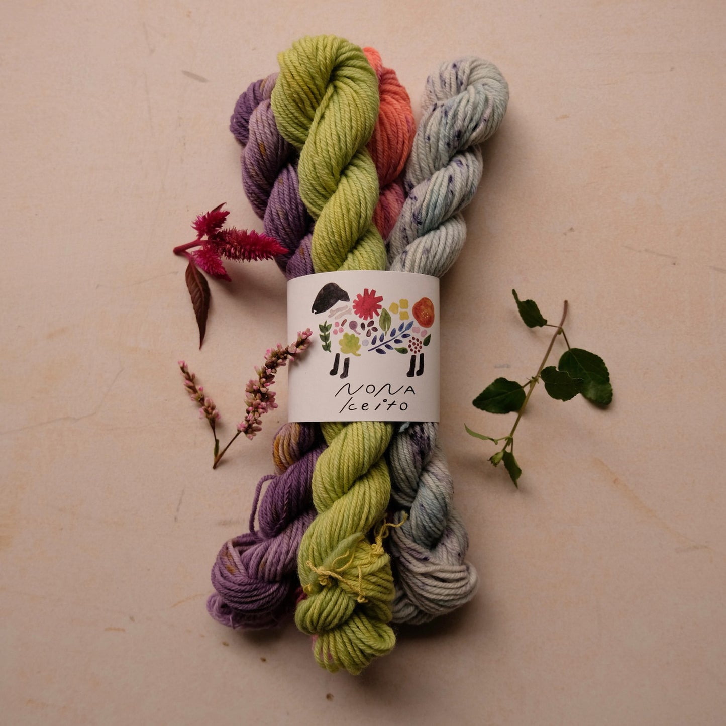 草木染めウールエンブロイダリーセット