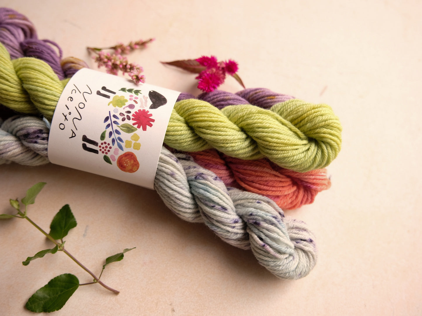 草木染めウールエンブロイダリーセット