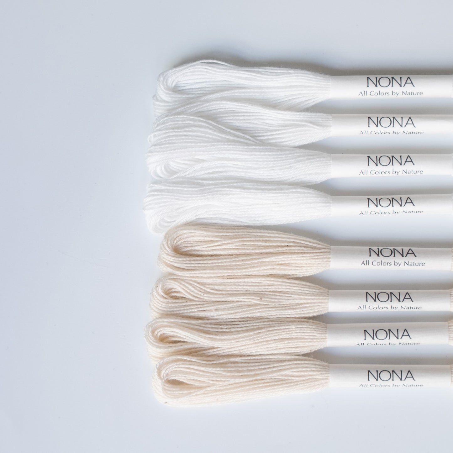 NONA ECRU/WHITE - NONA yarn 8 bundles set