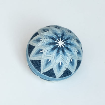 "Ryoka (Cool Blossom)" - Temari Bouquet "Indigo Flowers"