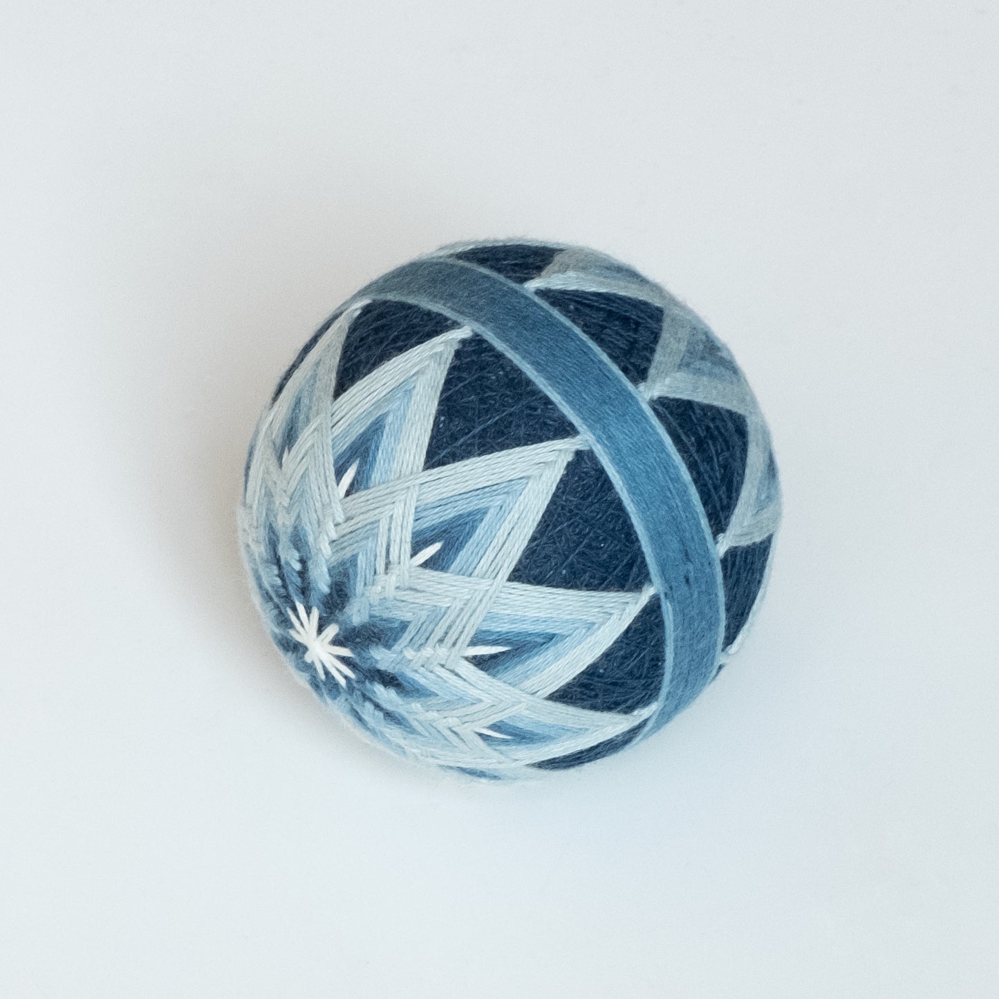 "Ryoka (Cool Blossom)" - Temari Bouquet "Indigo Flowers"