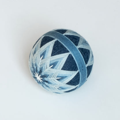 "Ryoka (Cool Blossom)" - Temari Bouquet "Indigo Flowers"