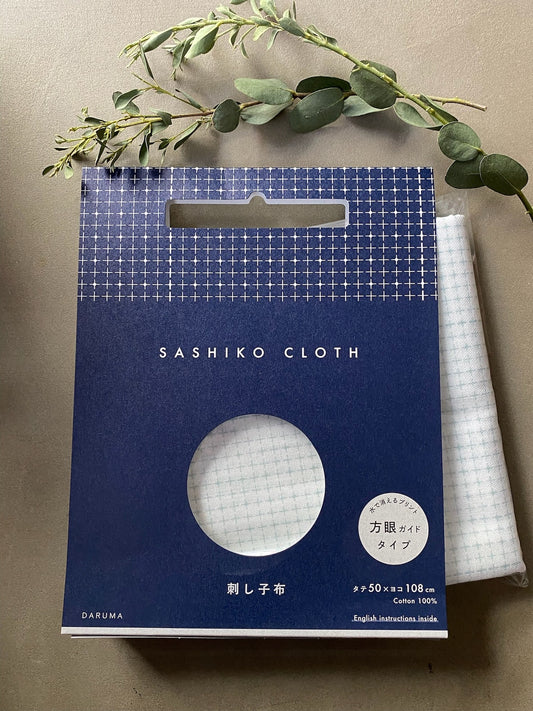 SASHIKO Sampler (Grid) White & Colors, WIDE type